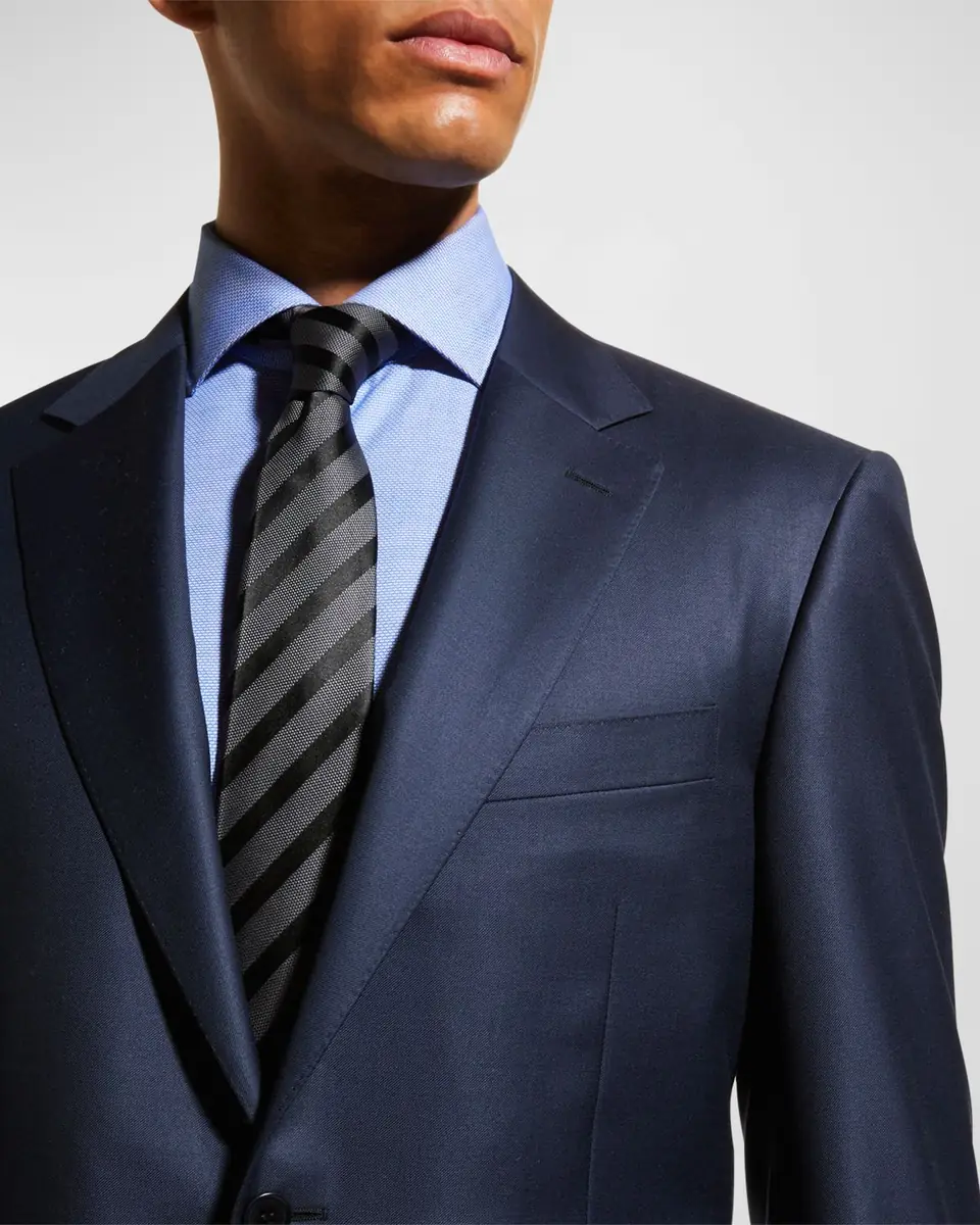 Canali Men's Solid Wool Two-Piece Suit | Thumbnail 5