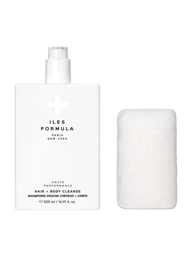 Iles Formula Hair + Body Cleanse with Body Sponge