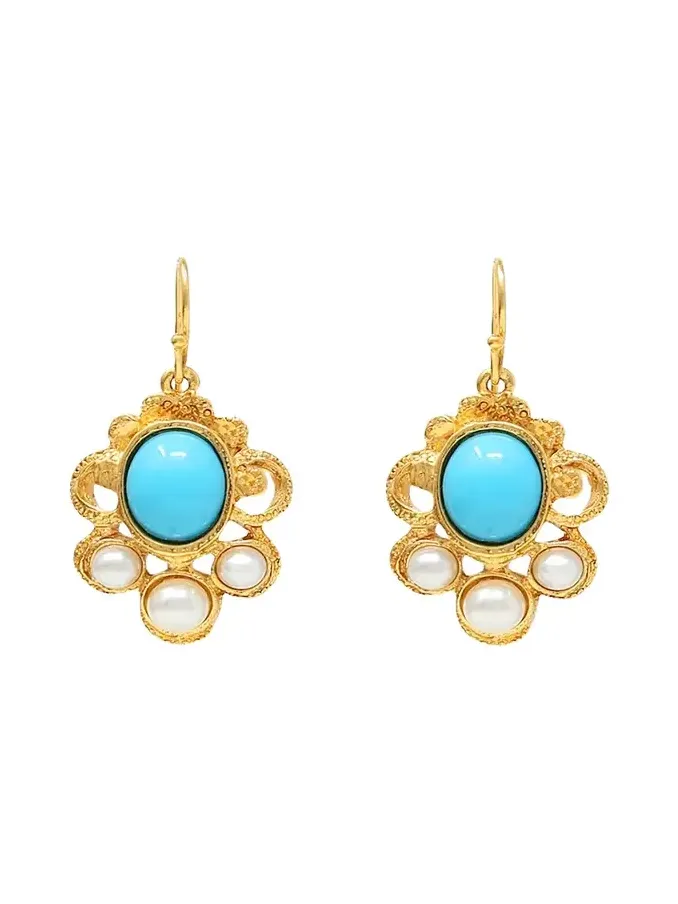 Turquoise Fishhook Earrings