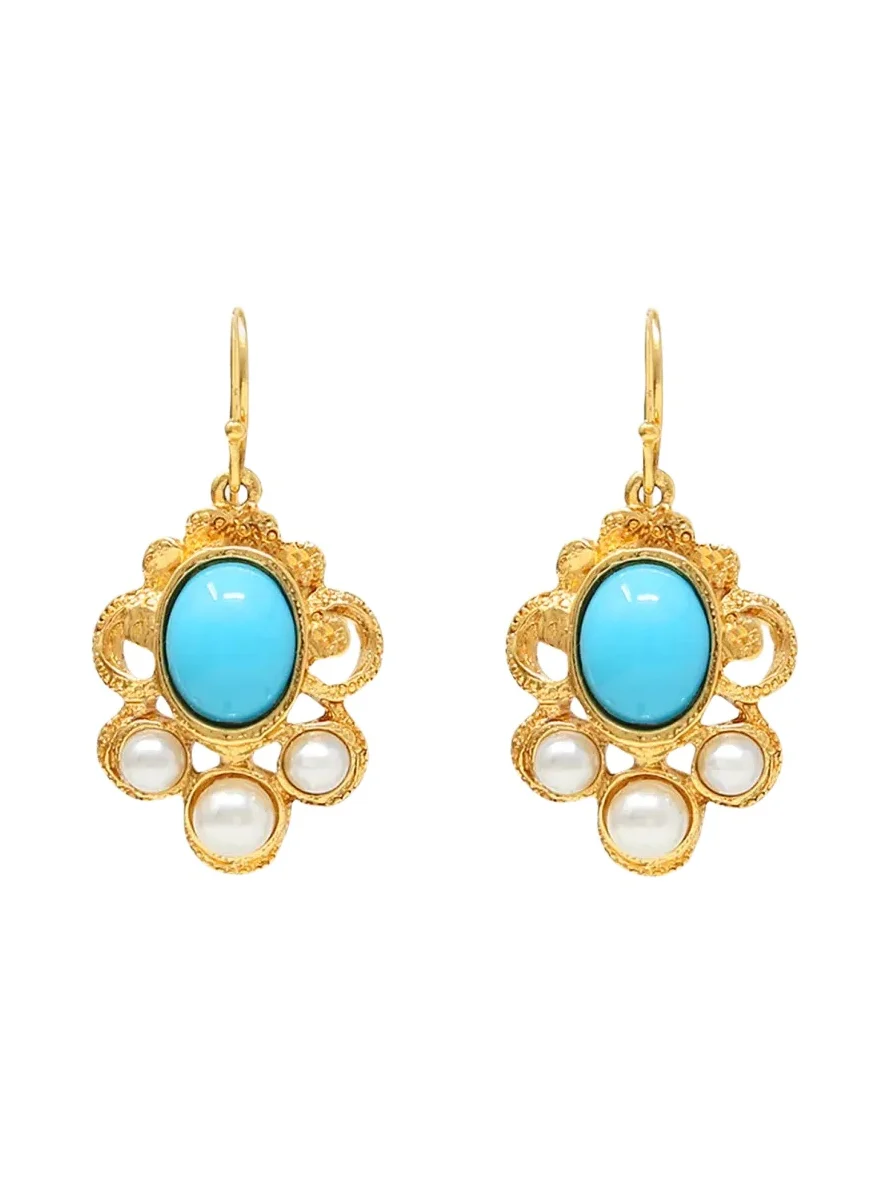 Turquoise Fishhook Earrings
