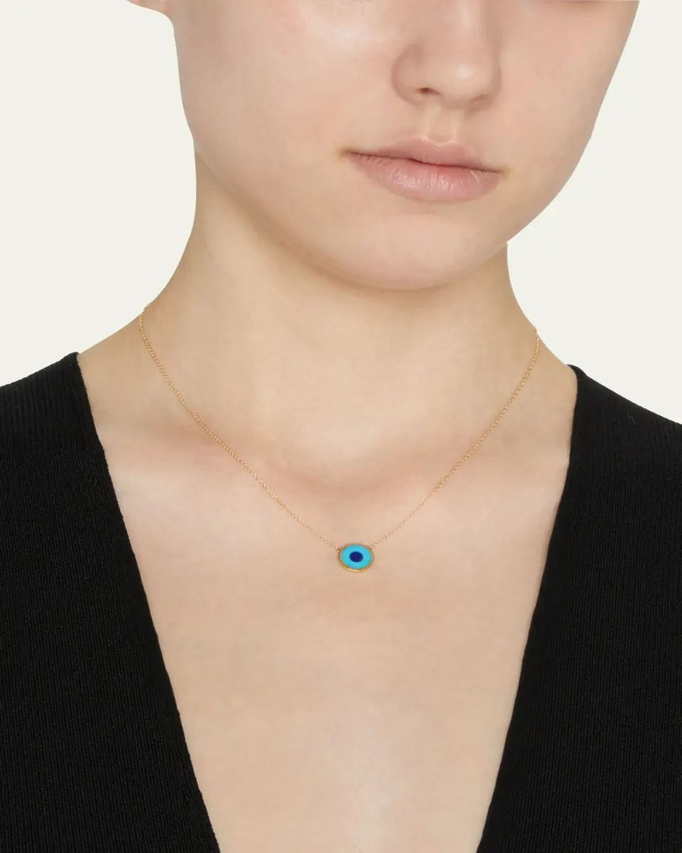 Jennifer Meyer 18k Mini Evil Eye Necklace | Thumbnail 2