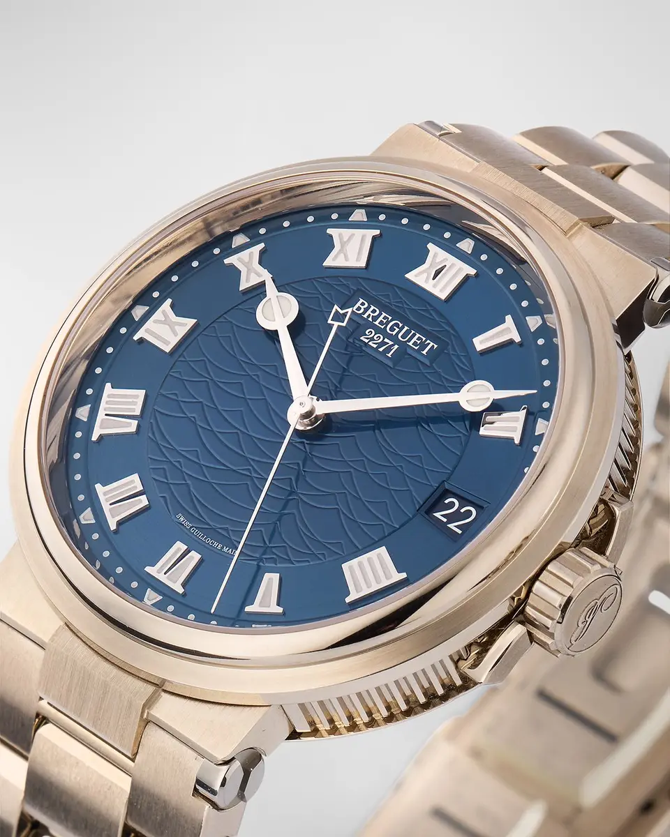 Breguet 40mm Marine Automatic Blue Dial Watch with Bracelet Strap | Thumbnail 2