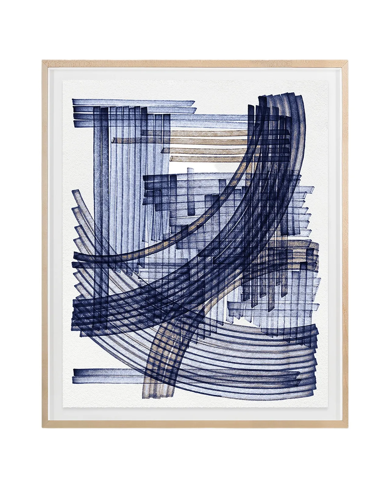 Grand Image Home "Blue Weave 3" Digital Art Print by Victoria Neiman