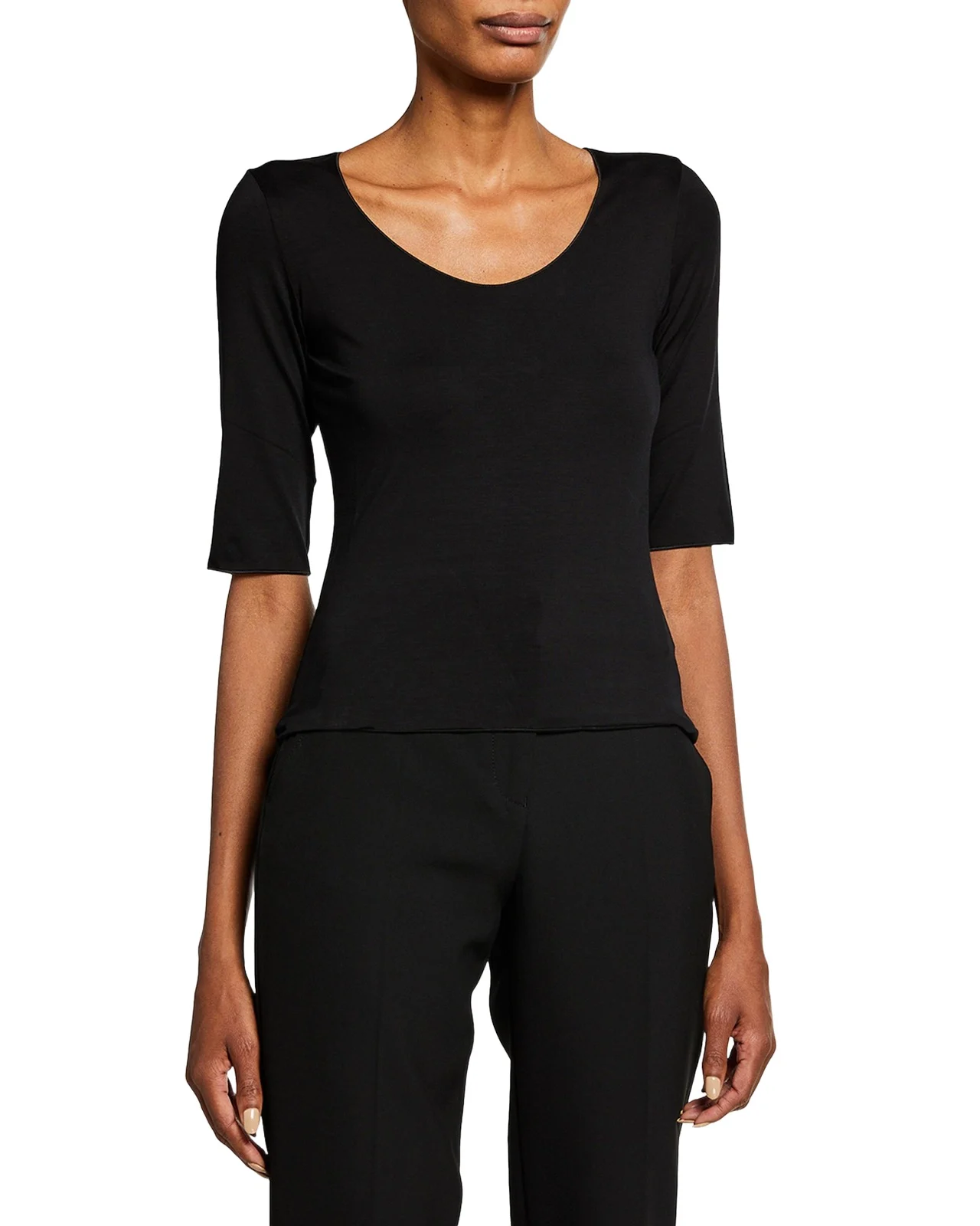Half-Sleeve Jersey Top