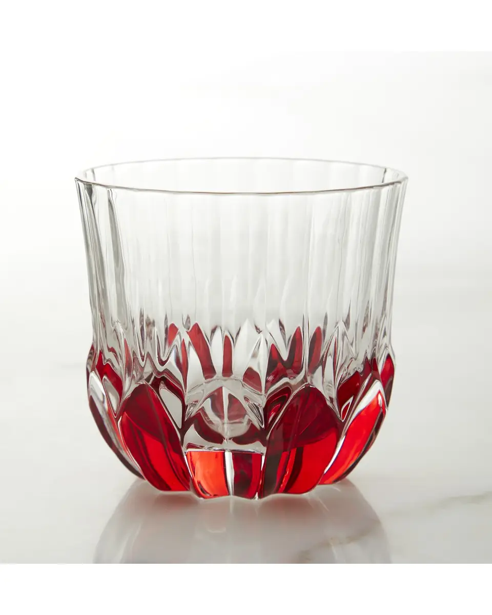 Neiman Marcus Red Double-Old Fashioned Glasses, Set of 4 | Thumbnail 2