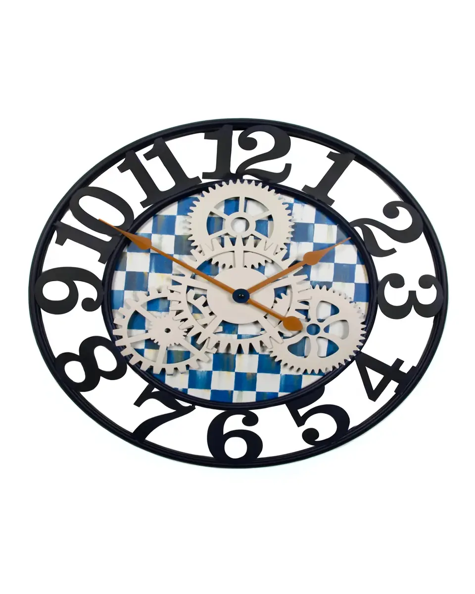 MacKenzie-Childs Royal Check Small Farmhouse Wall Clock | Thumbnail 2