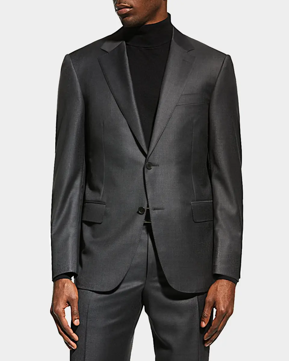 Canali Men's Solid Wool Suit | Thumbnail 3 Canali Men's Solid Wool Suit | Thumbnail 3