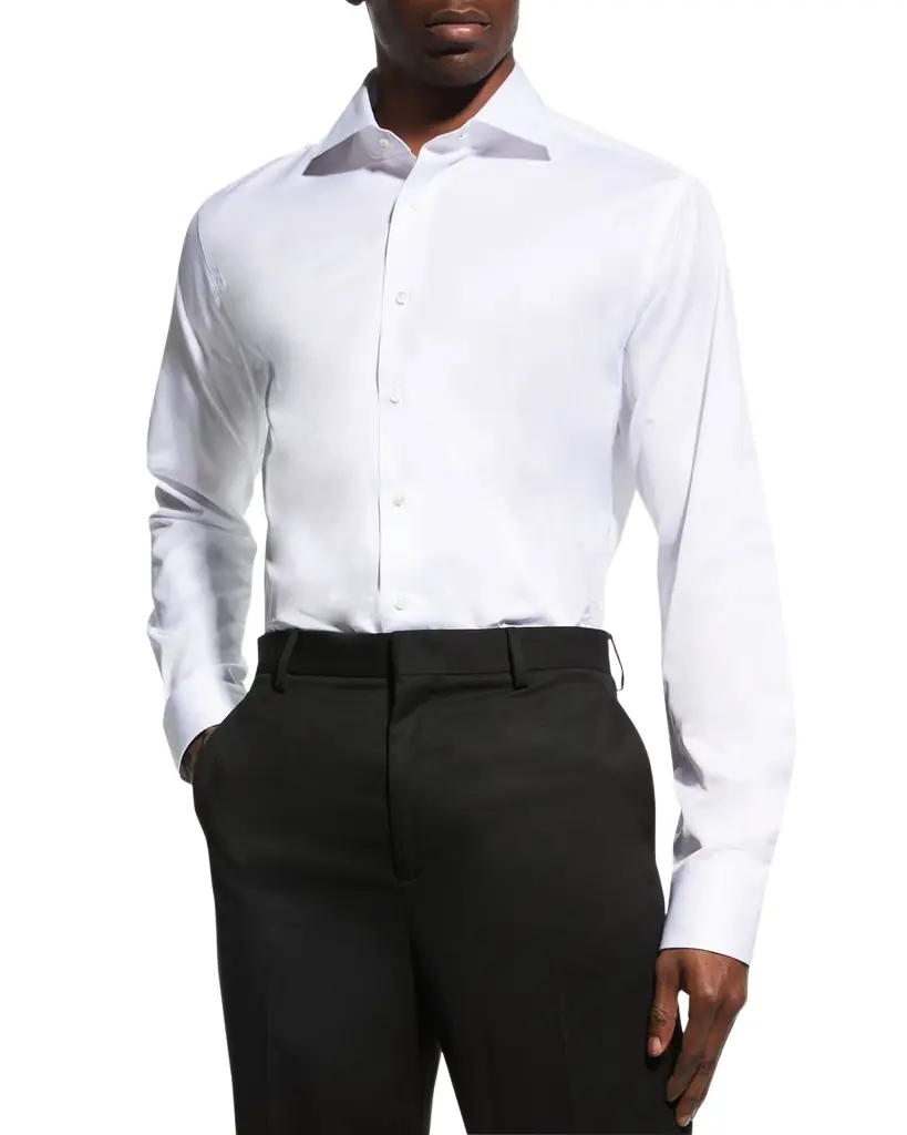 Men's Solid Twill Dress Shirt