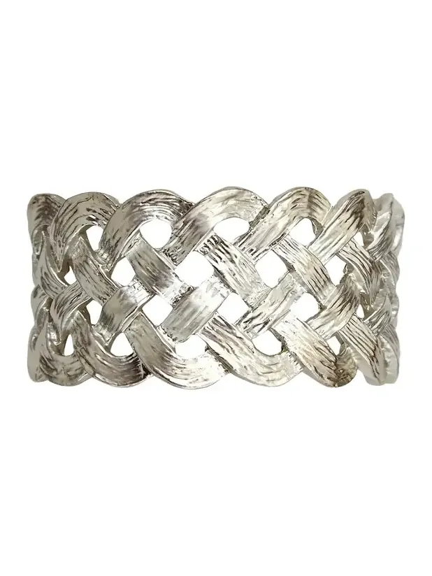L'Objet Platinum Braid Napkin Rings Jewels, Set of 4
