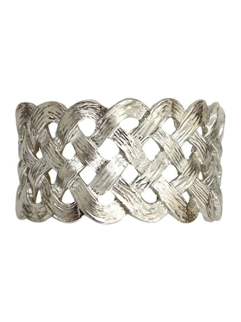L'Objet Platinum Braid Napkin Rings Jewels, Set of 4
