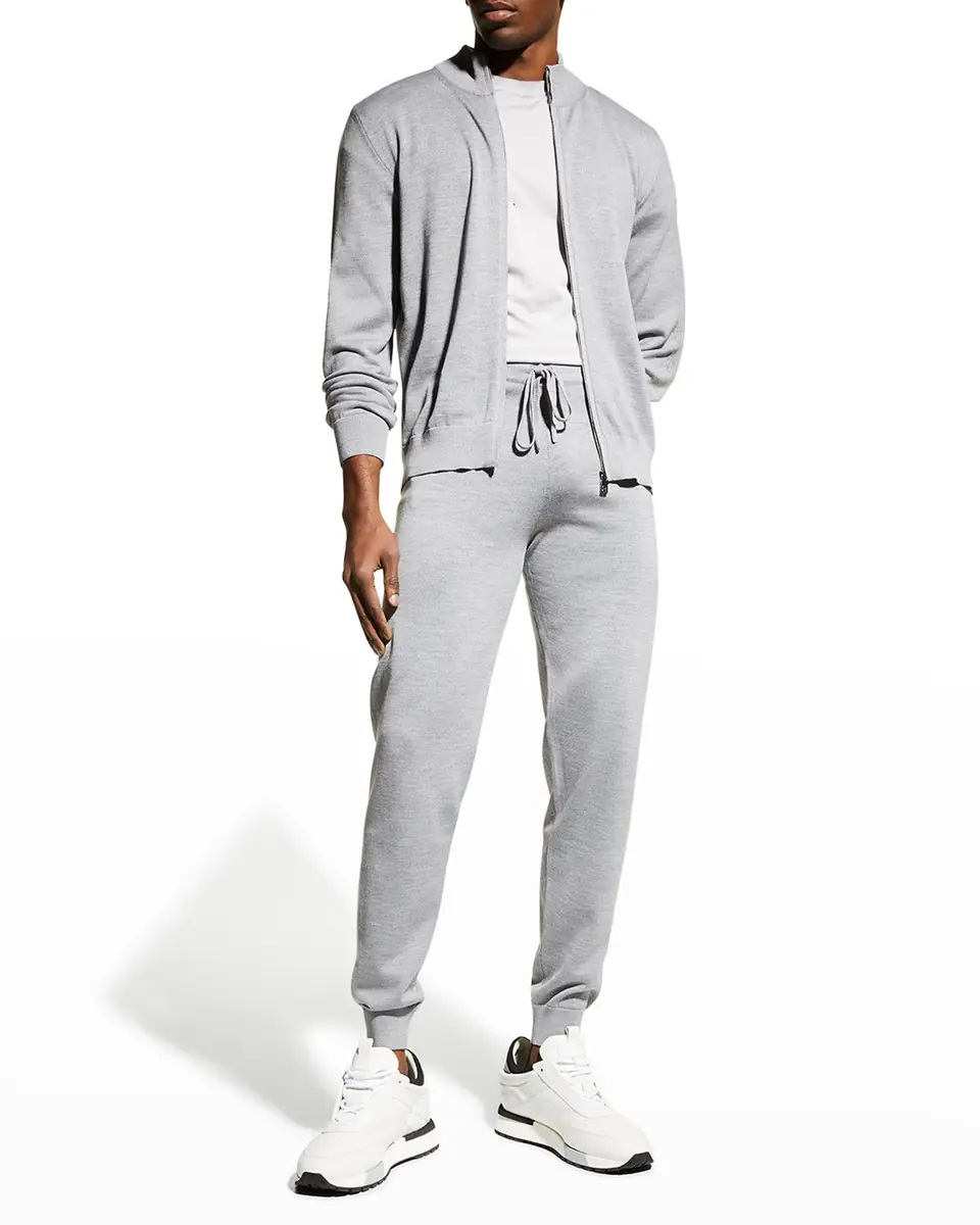 Corneliani Men's Wool-Blend Jogger Pants | Thumbnail 2