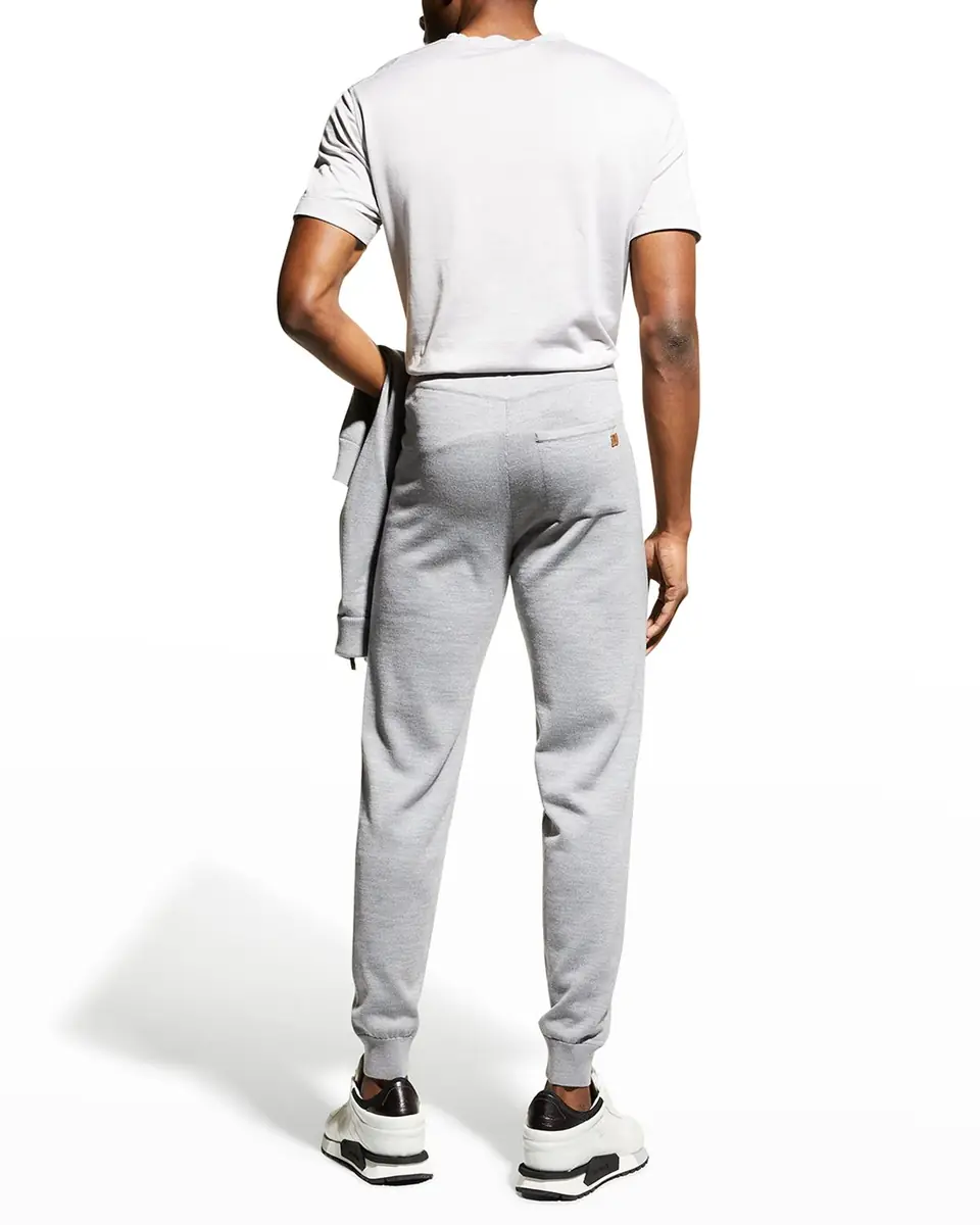 Corneliani Men's Wool-Blend Jogger Pants | Thumbnail 3