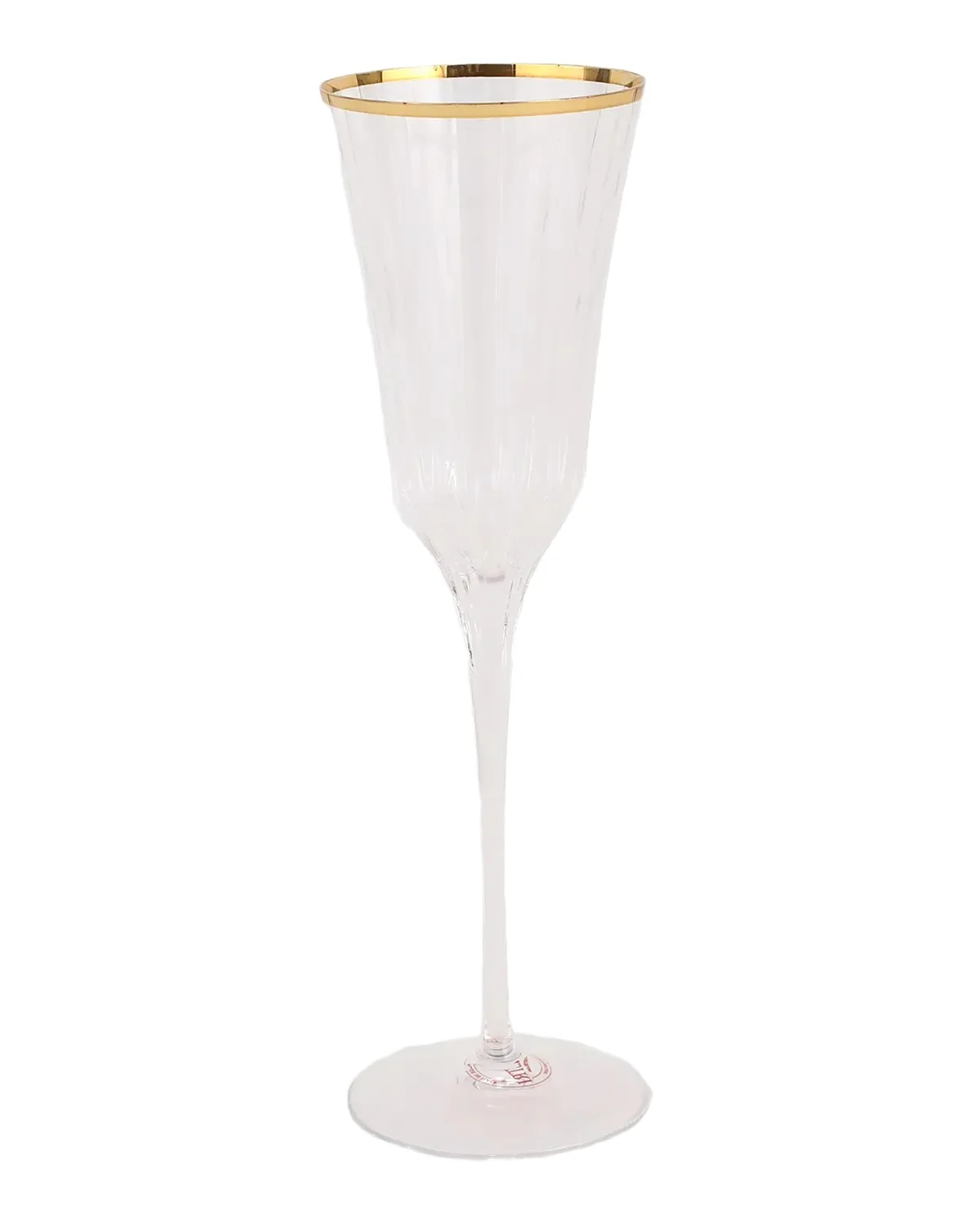 Vietri Natalia Gold Rim Champagne Flute