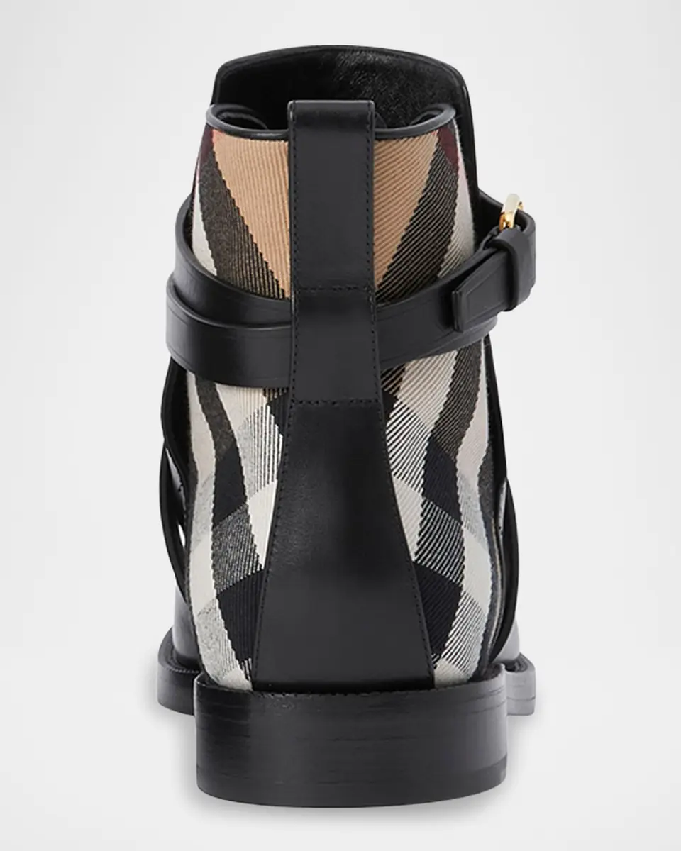 Burberry Pryle Equestrian Check Ankle Booties | Thumbnail 4 Burberry Pryle Equestrian Check Ankle Booties | Thumbnail 4
