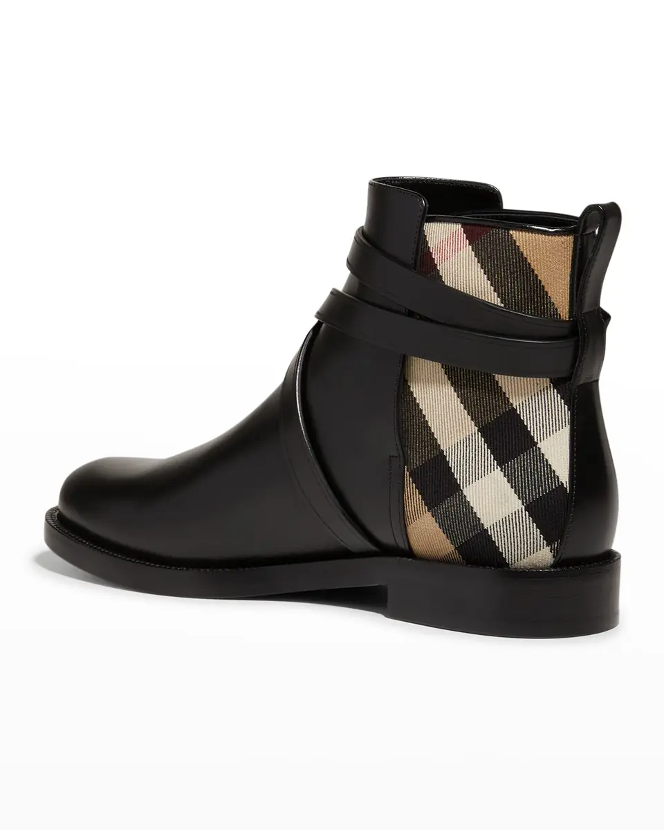 Burberry Pryle Equestrian Check Ankle Booties | Thumbnail 6 Burberry Pryle Equestrian Check Ankle Booties | Thumbnail 6
