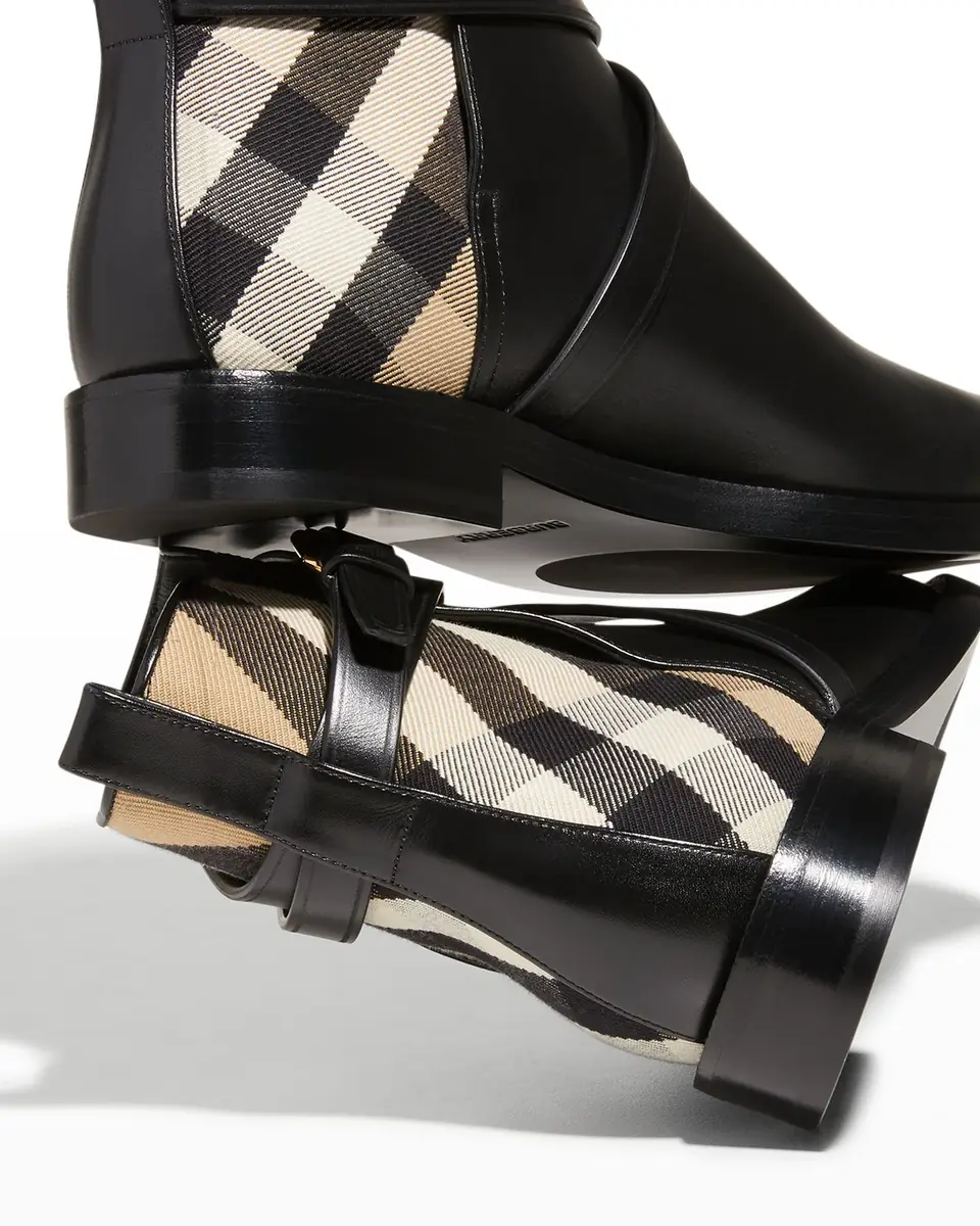 Burberry Pryle Equestrian Check Ankle Booties | Thumbnail 7 Burberry Pryle Equestrian Check Ankle Booties | Thumbnail 7