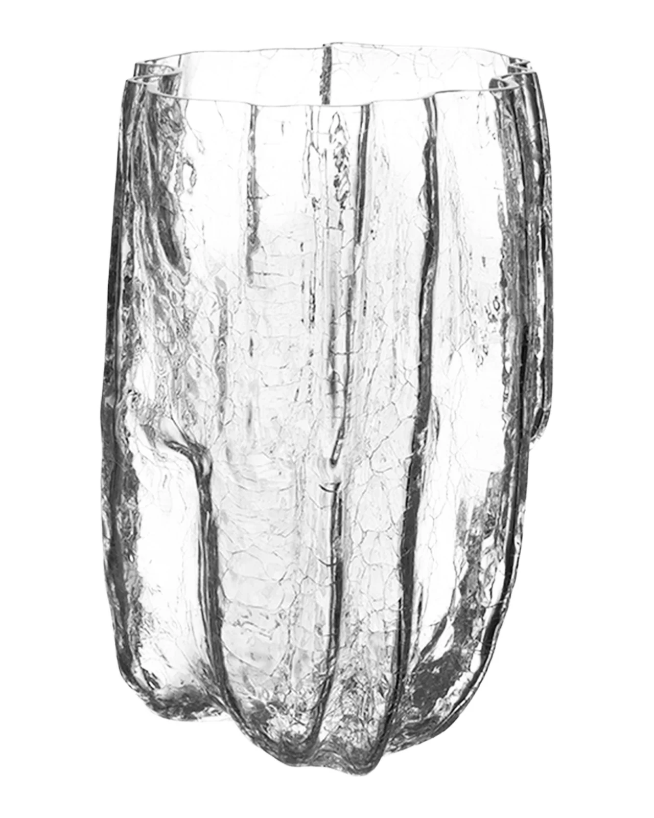 Kosta Boda Crackle Tall Crystal Vase
