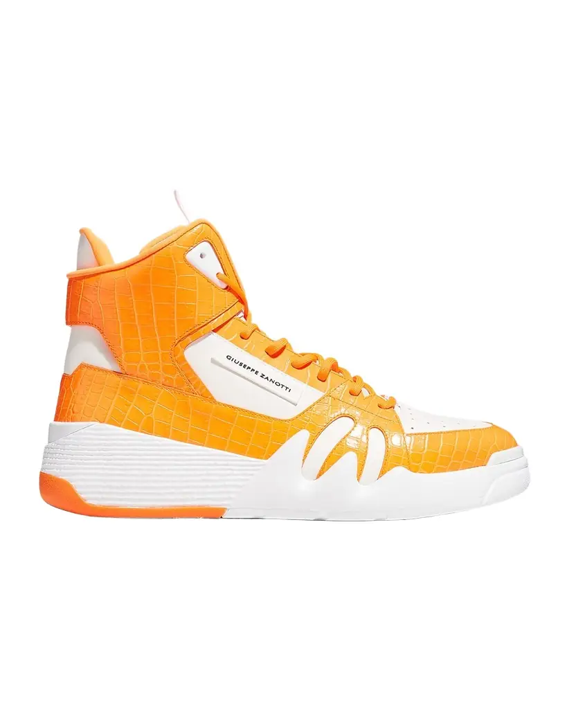 Giuseppe Zanotti Men's Talon High-Top Leather Sneakers | Image 1 Giuseppe Zanotti Men's Talon High-Top Leather Sneakers | Image 1
