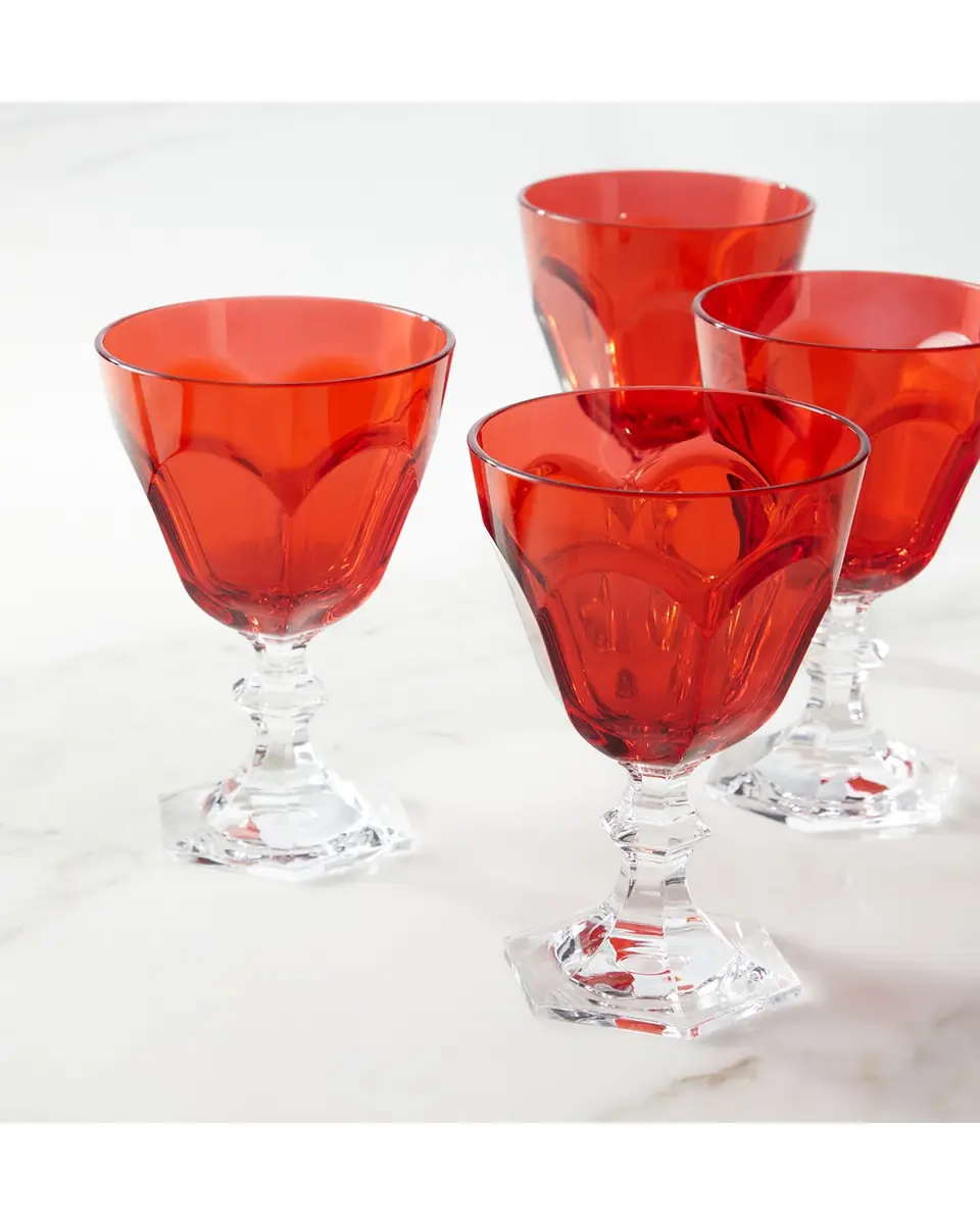 MARIO LUCA GIUSTI Red Dolce Vita Water Goblets, Set of 4 | Thumbnail 2