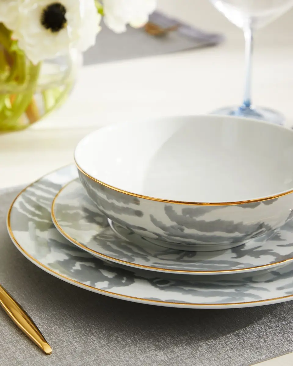 Neiman Marcus 12-Piece Seaport Grey Dinnerware Set | Thumbnail 2 Neiman Marcus 12-Piece Seaport Grey Dinnerware Set | Thumbnail 2