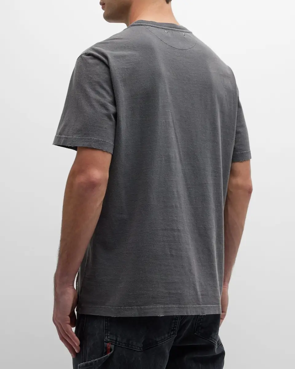 Golden Goose Men's Reverse Logo Distressed T-Shirt | Thumbnail 2 Golden Goose Men's Reverse Logo Distressed T-Shirt | Thumbnail 2
