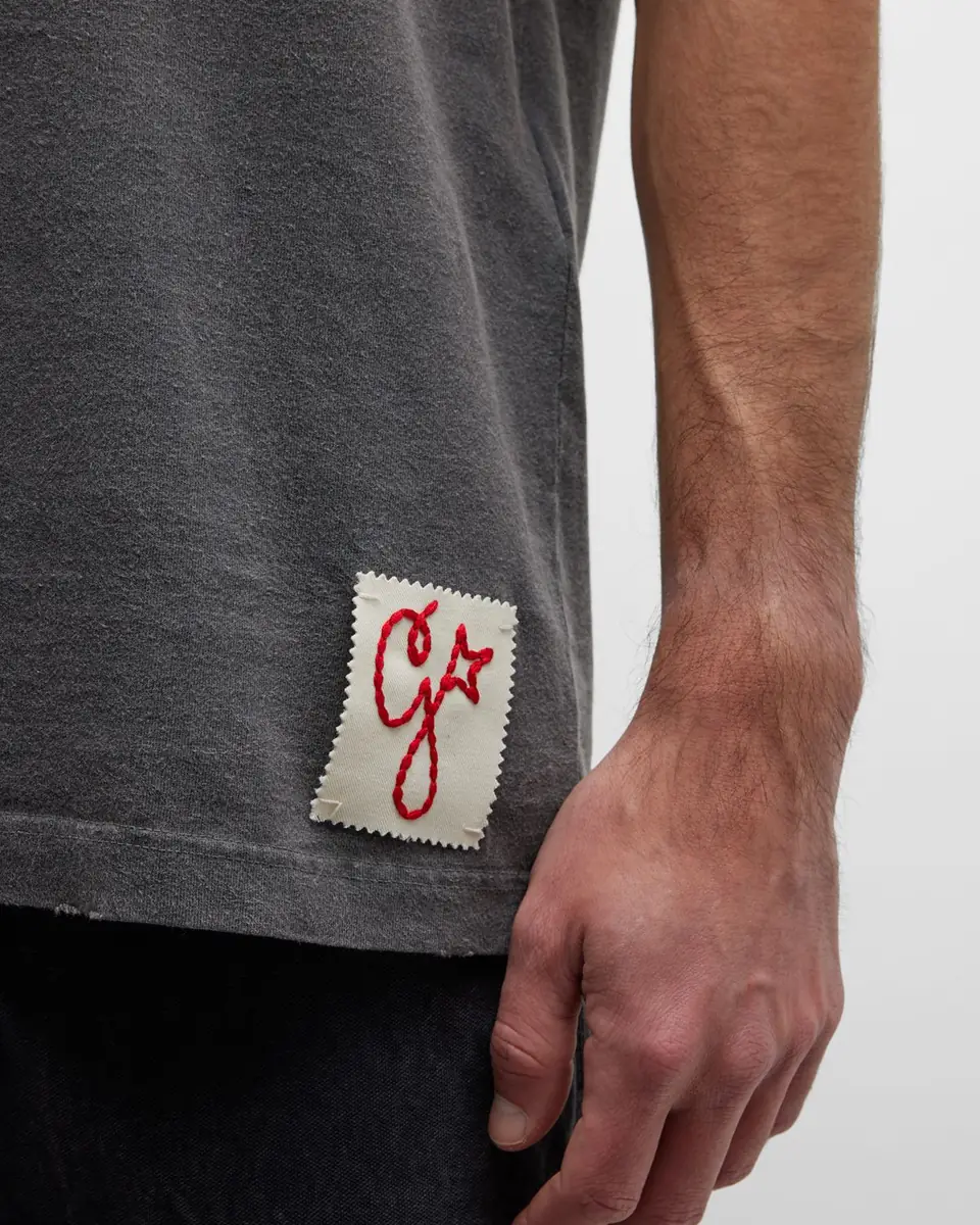 Golden Goose Men's Reverse Logo Distressed T-Shirt | Thumbnail 6 Golden Goose Men's Reverse Logo Distressed T-Shirt | Thumbnail 6