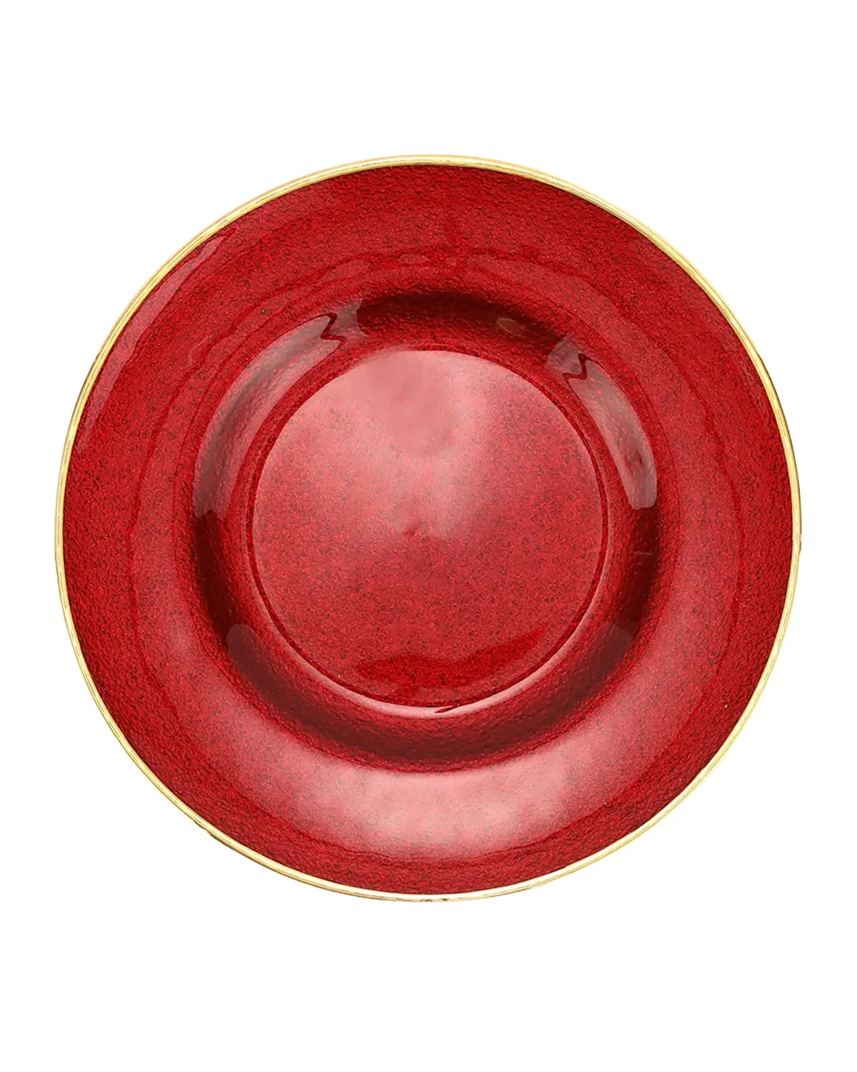 Vietri Metallic Glass Ruby Salad Plate