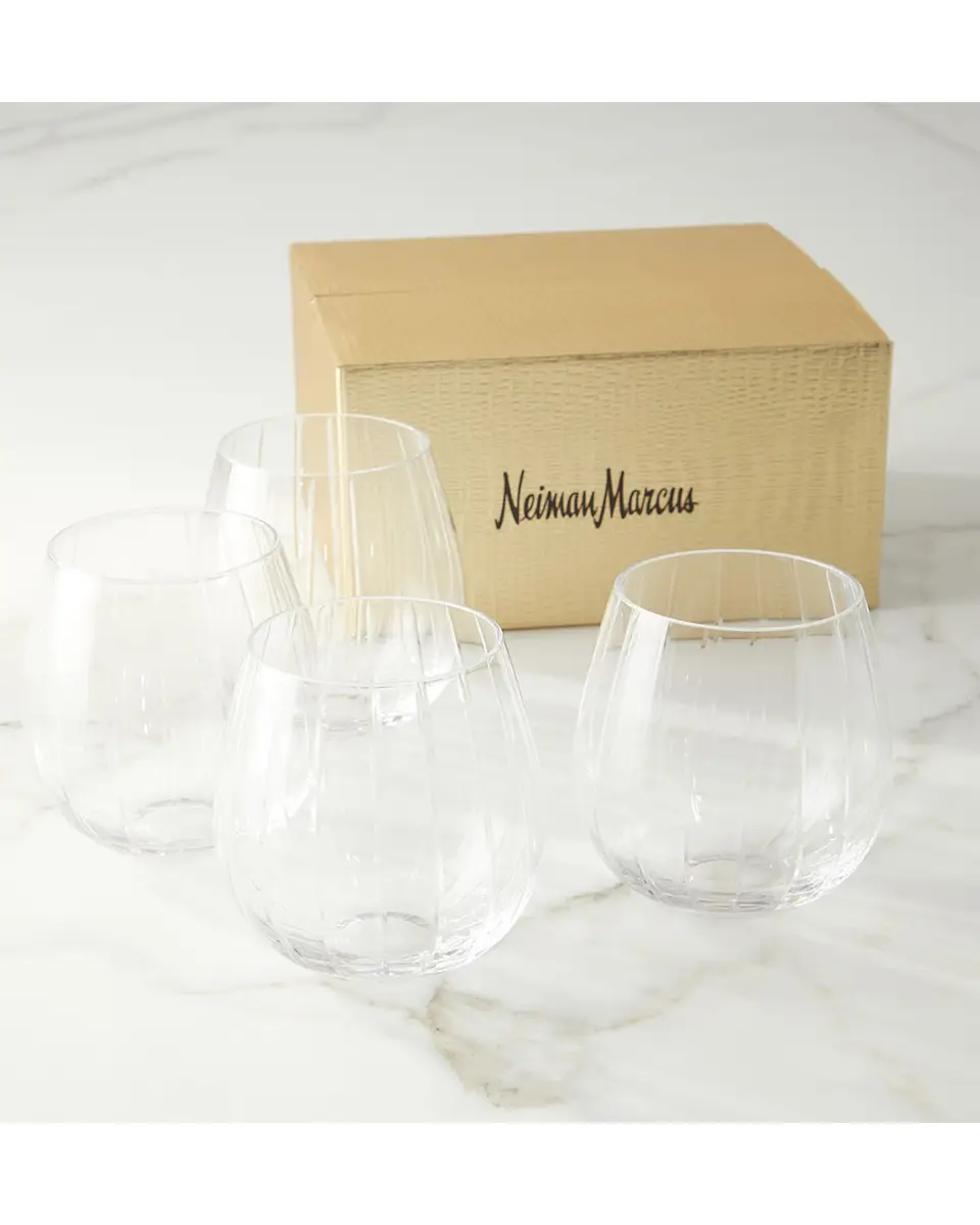 Neiman Marcus Cut Stemless Wine Glasses, Set of 4 | Thumbnail 5