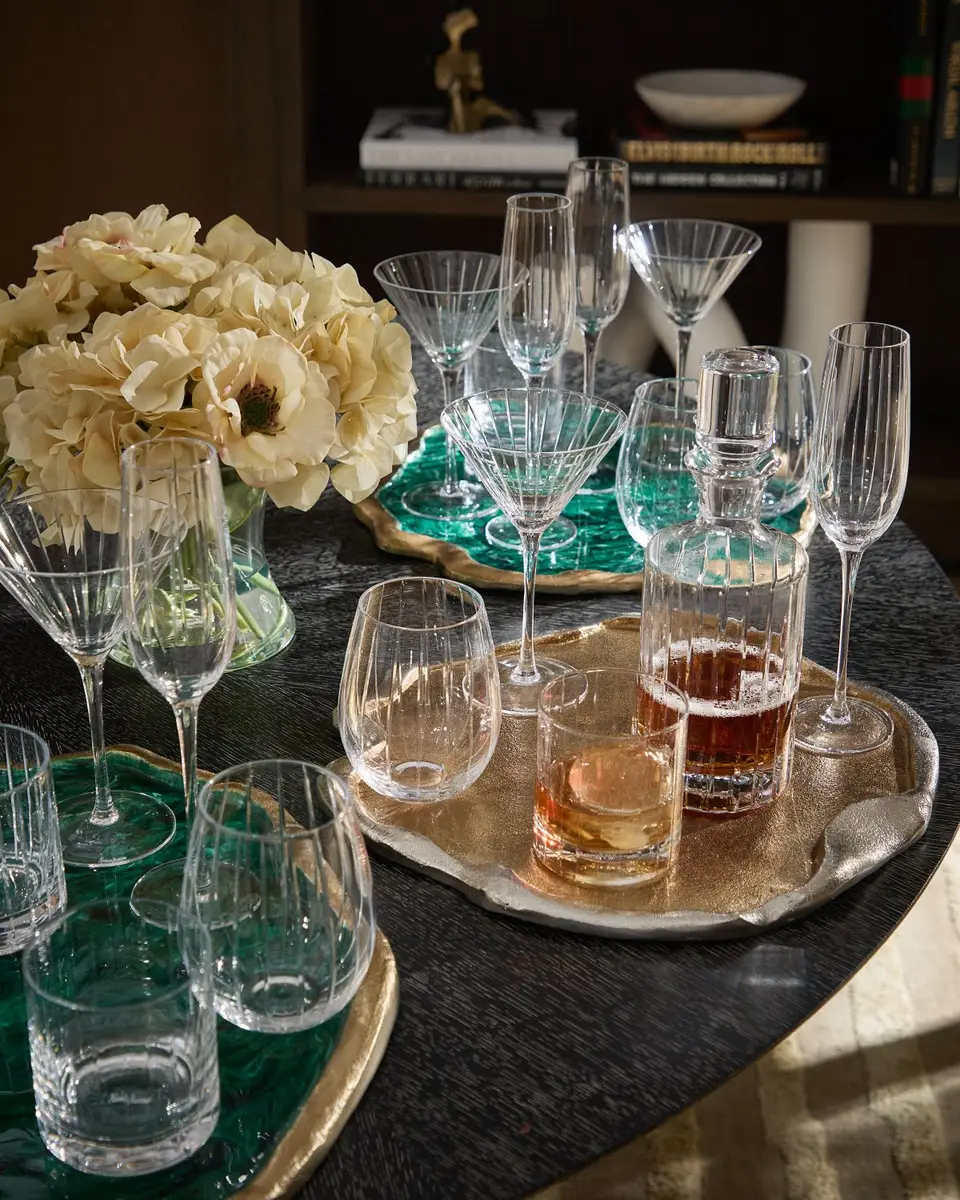 Neiman Marcus Cut Champagne Flutes, Set of 4 | Thumbnail 2