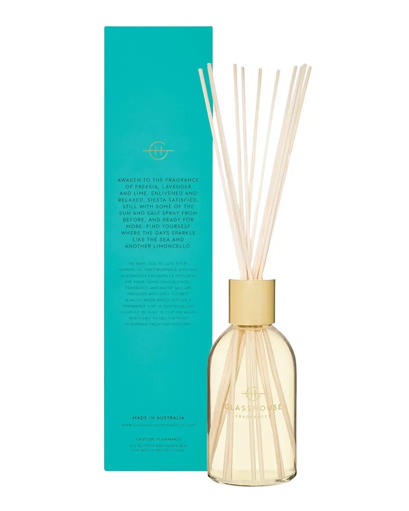 GLASSHOUSE FRAGRANCES 8.4 oz. Lost In Amalfi Diffuser | Image 1 GLASSHOUSE FRAGRANCES 8.4 oz. Lost In Amalfi Diffuser | Image 1
