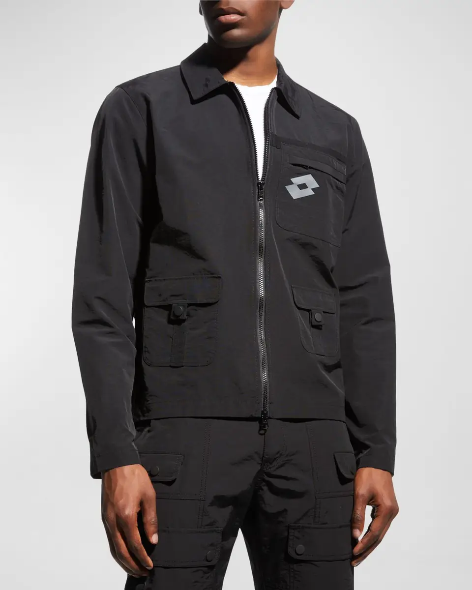 Lotto Italia Men's Full-Zip Nylon Overshirt | Thumbnail 2 Lotto Italia Men's Full-Zip Nylon Overshirt | Thumbnail 2