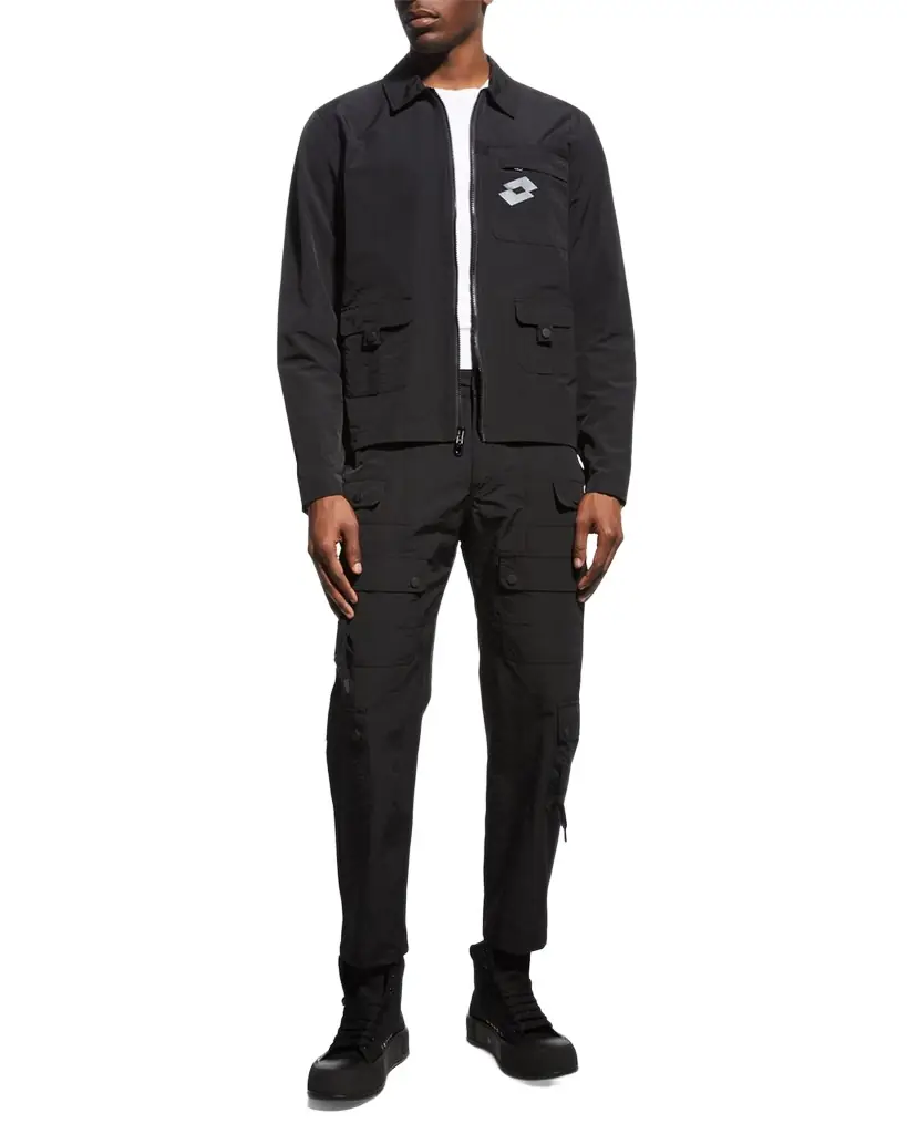 Lotto Italia Men's Full-Zip Nylon Overshirt | Image 1 Lotto Italia Men's Full-Zip Nylon Overshirt | Image 1