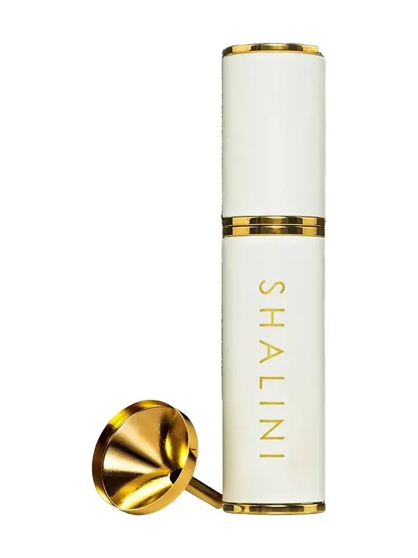 Shalini Parfum Jardin Nocturne White Lacquer and Gold Plated Travel Spray 0.4 oz./ 12.5 mL