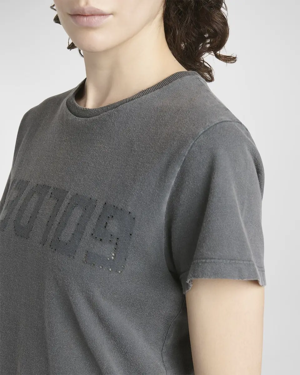Golden Goose Distressed Crewneck Logo T-Shirt | Thumbnail 5 Golden Goose Distressed Crewneck Logo T-Shirt | Thumbnail 5