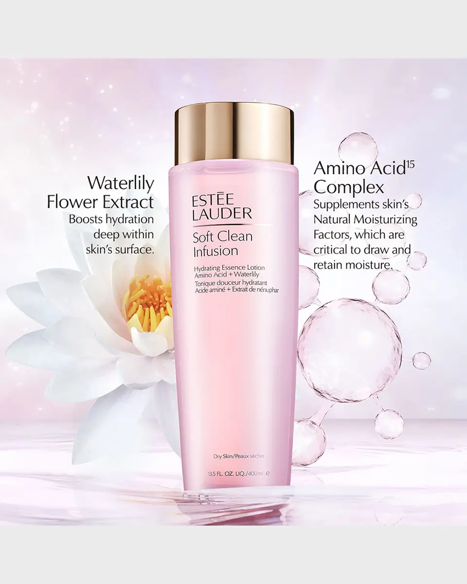 Estée Lauder Soft Clean Infusion Hydrating Skin Essence Face Lotion with Amino Acid + Waterlily | Thumbnail 2