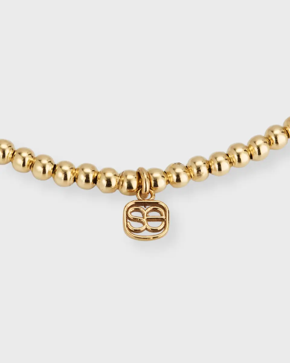 Sydney Evan 2mm Gold Bead Diamond Happy Face Charm Bracelet | Thumbnail 4 Sydney Evan 2mm Gold Bead Diamond Happy Face Charm Bracelet | Thumbnail 4