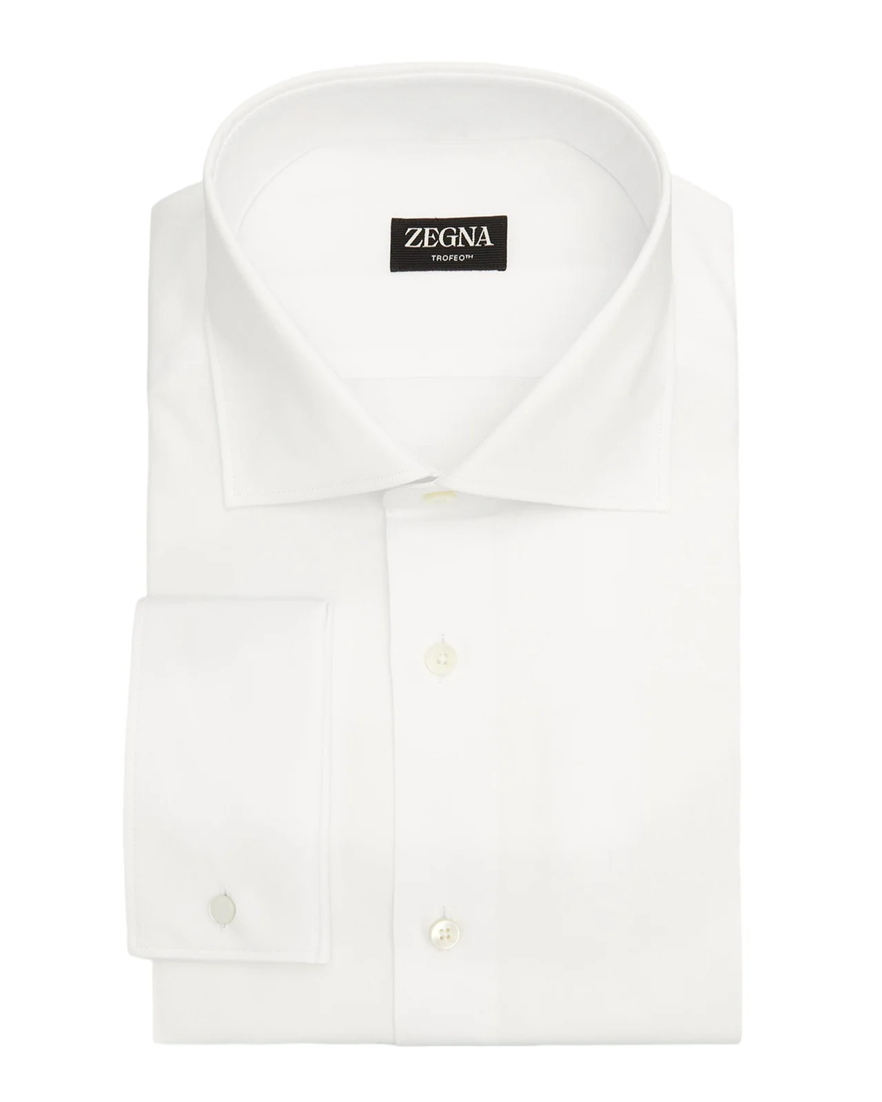 Zegna Men's Trofeo Cotton Dress Shirt w/ French Cuffs