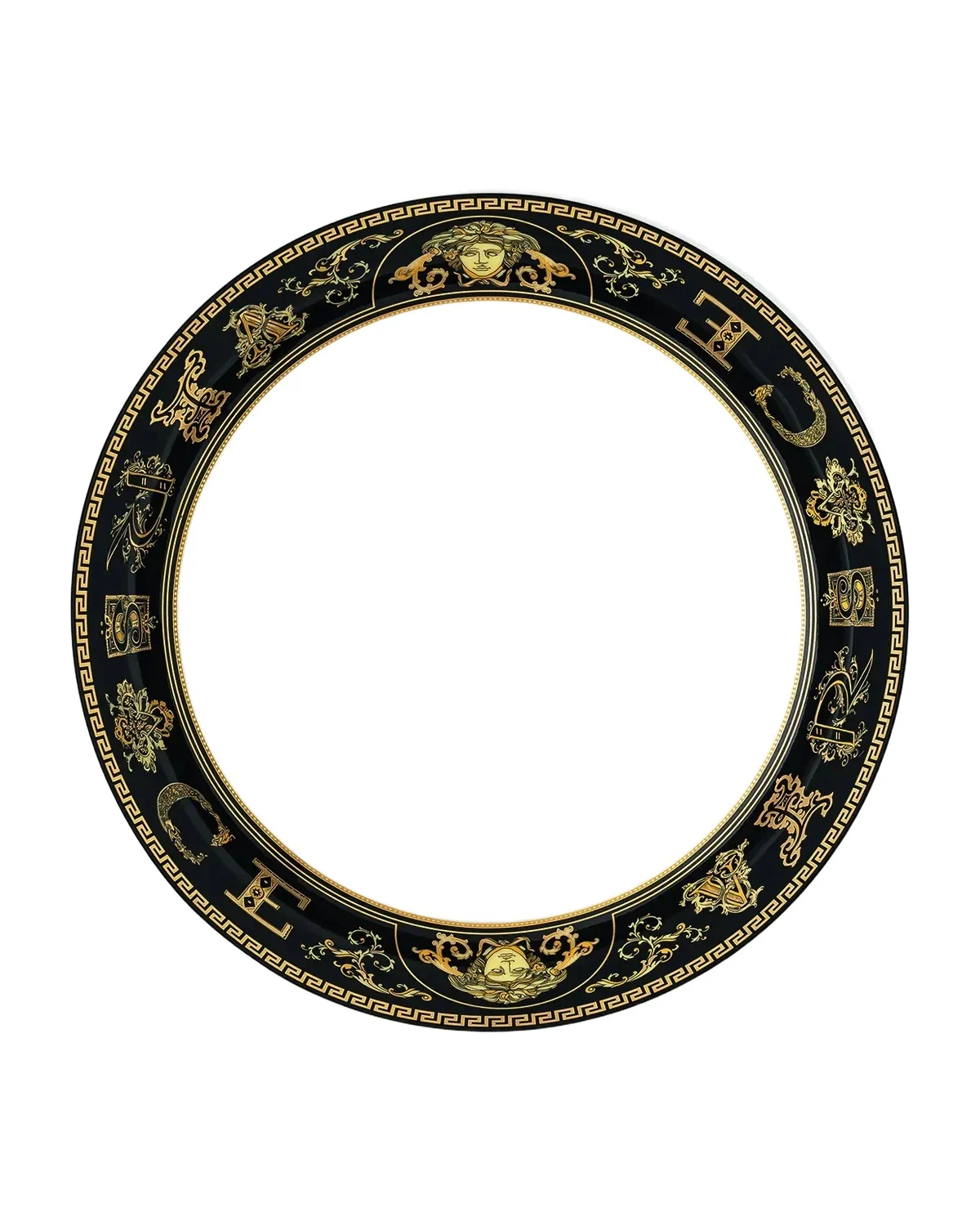 Versace Virtus Gala Black Rim Soup Bowl