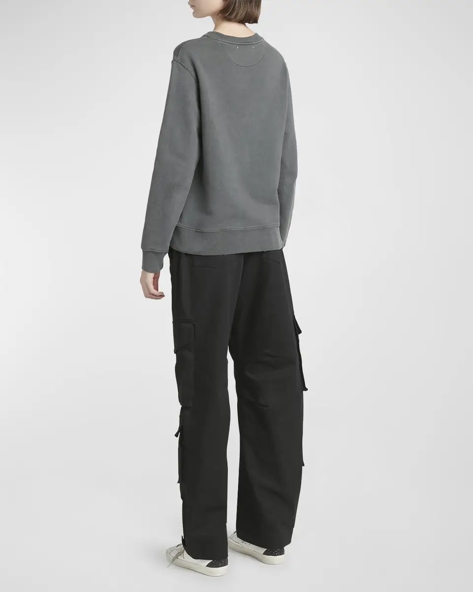 Golden Goose Distressed Crystal-Embellished Crewneck Sweatshirt | Thumbnail 3 Golden Goose Distressed Crystal-Embellished Crewneck Sweatshirt | Thumbnail 3