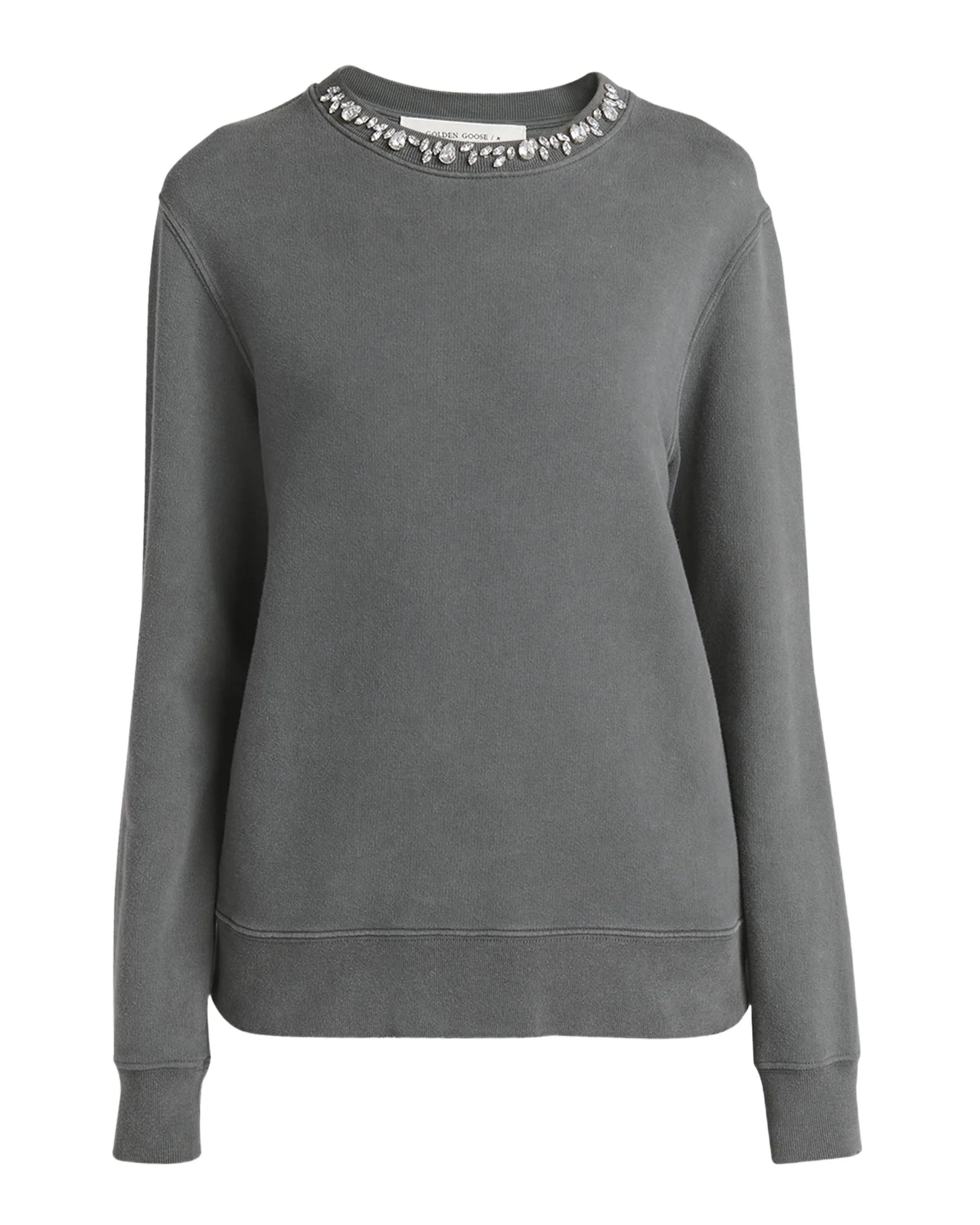 Golden Goose Distressed Crystal-Embellished Crewneck Sweatshirt