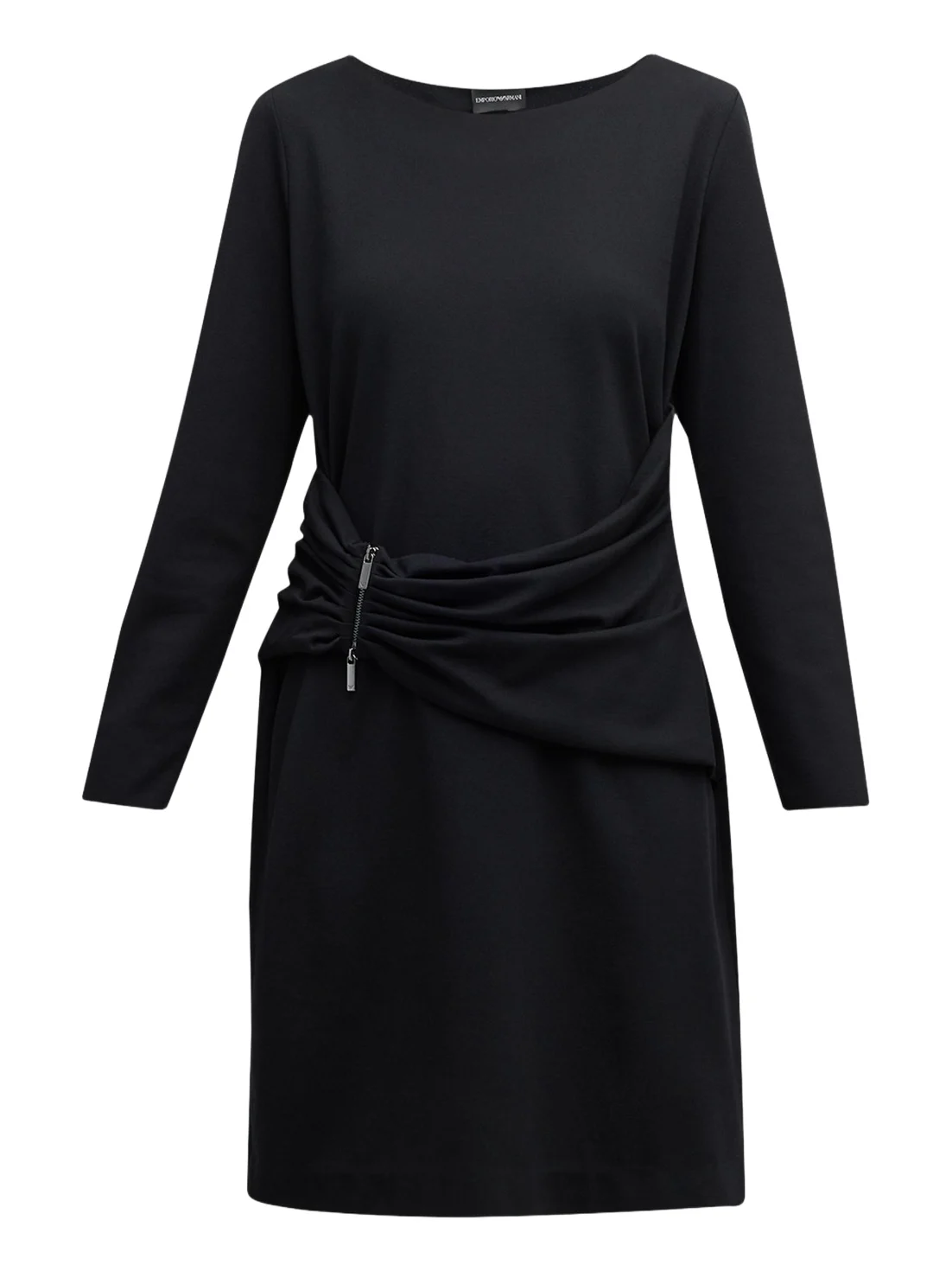 Draped Bateau-Neck Jersey Midi Dress
