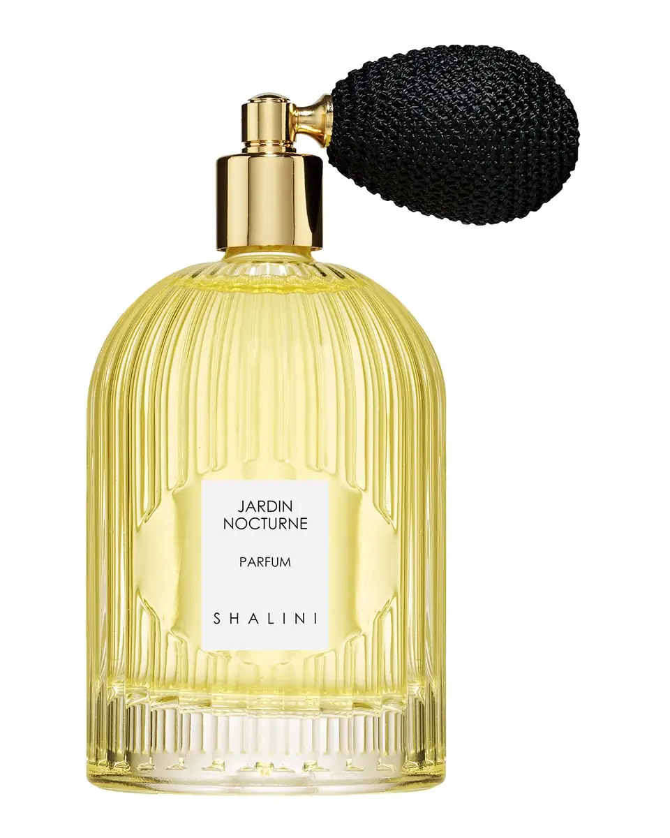 Shalini Parfum Jardin Nocturne Parfum in Byzantine Glass Flacon w/ Black Bulb Atomizer, 3.4 oz. | Thumbnail 2 Shalini Parfum Jardin Nocturne Parfum in Byzantine Glass Flacon w/ Black Bulb Atomizer, 3.4 oz. | Thumbnail 2