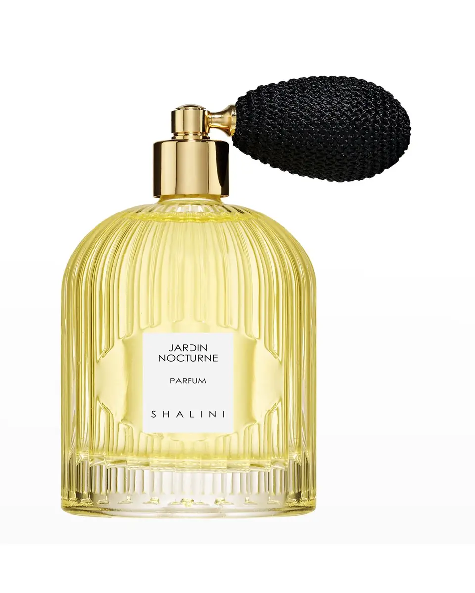 Shalini Parfum Jardin Nocturne Parfum in Byzantine Glass Flacon w/ Black Bulb Atomizer, 3.4 oz. | Thumbnail 3 Shalini Parfum Jardin Nocturne Parfum in Byzantine Glass Flacon w/ Black Bulb Atomizer, 3.4 oz. | Thumbnail 3
