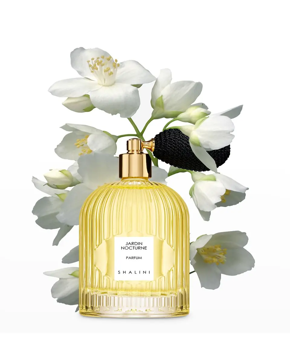 Shalini Parfum Jardin Nocturne Parfum in Byzantine Glass Flacon w/ Black Bulb Atomizer, 3.4 oz. | Thumbnail 4 Shalini Parfum Jardin Nocturne Parfum in Byzantine Glass Flacon w/ Black Bulb Atomizer, 3.4 oz. | Thumbnail 4