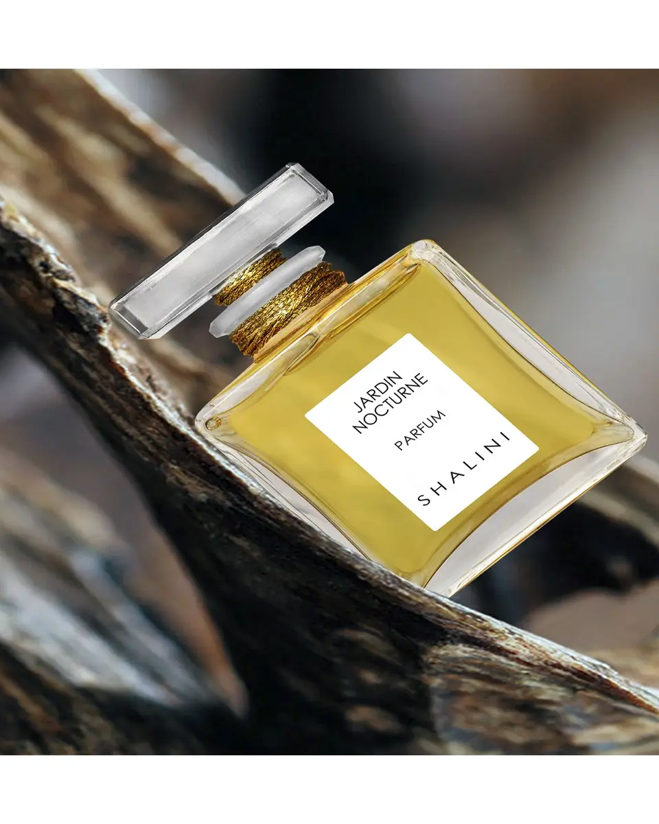 Shalini Parfum Jardin Nocturne Cubique Glass Bottle with Glass Stopper sealed with Gold Thread, 1.7 oz./ 50 mL | Thumbnail 4 Shalini Parfum Jardin Nocturne Cubique Glass Bottle with Glass Stopper sealed with Gold Thread, 1.7 oz./ 50 mL | Thumbnail 4