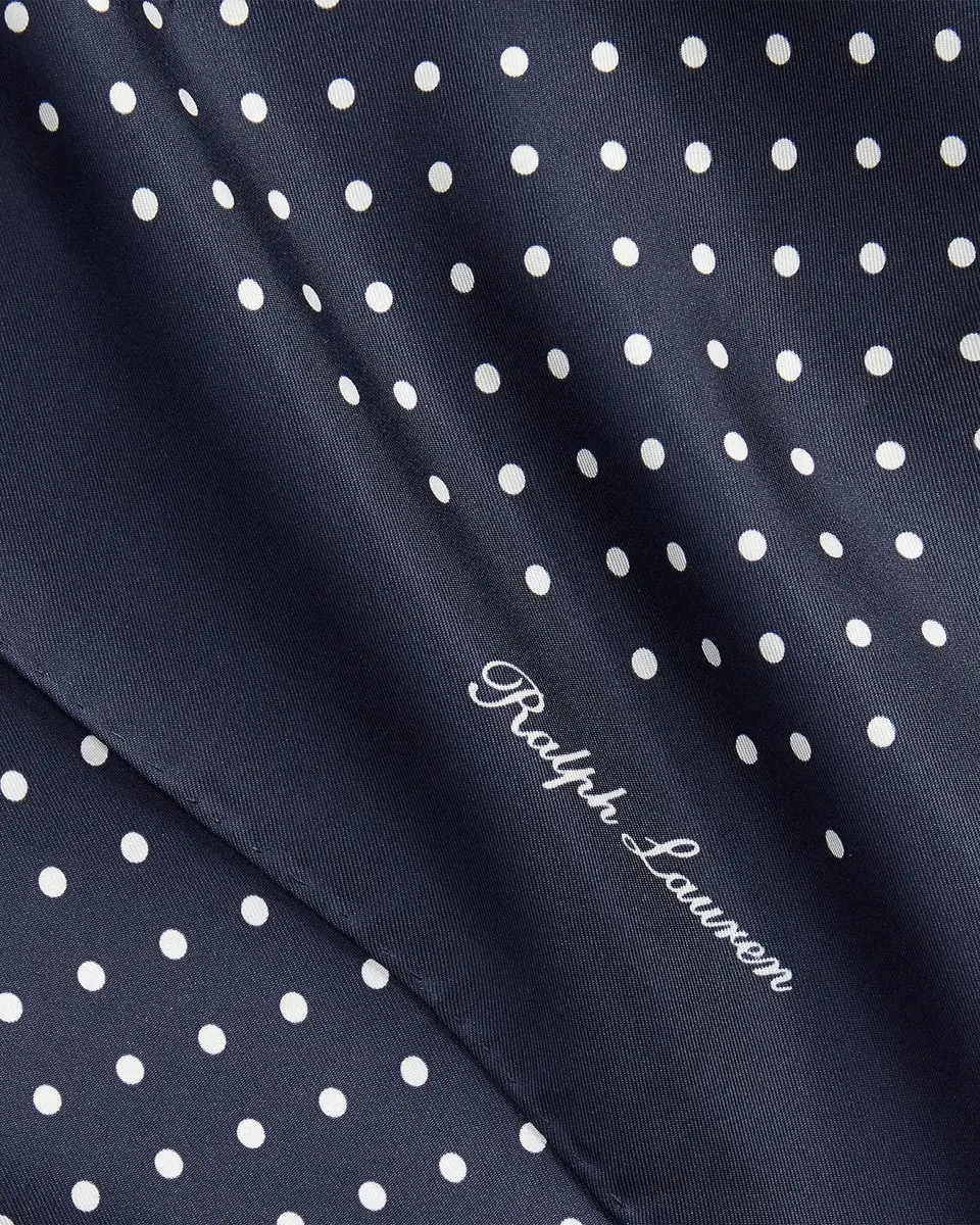 Ralph Lauren Purple Label Men's Polka Dot Silk Scarf | Image 1 Ralph Lauren Purple Label Men's Polka Dot Silk Scarf | Image 1