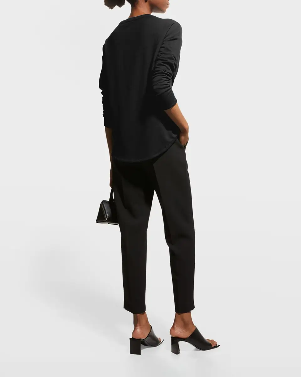 MAJESTIC FILATURES Drop-Shoulder Crewneck French Terry T-Shirt | Thumbnail 3