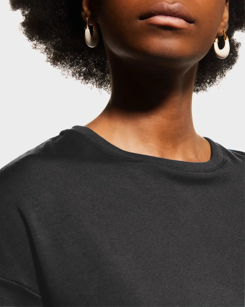 MAJESTIC FILATURES Drop-Shoulder Crewneck French Terry T-Shirt | Thumbnail 5