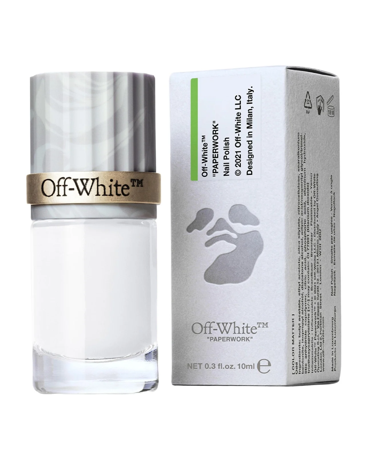 Off-White Paperwork Color Matter Crackle Nail Polish, Odd