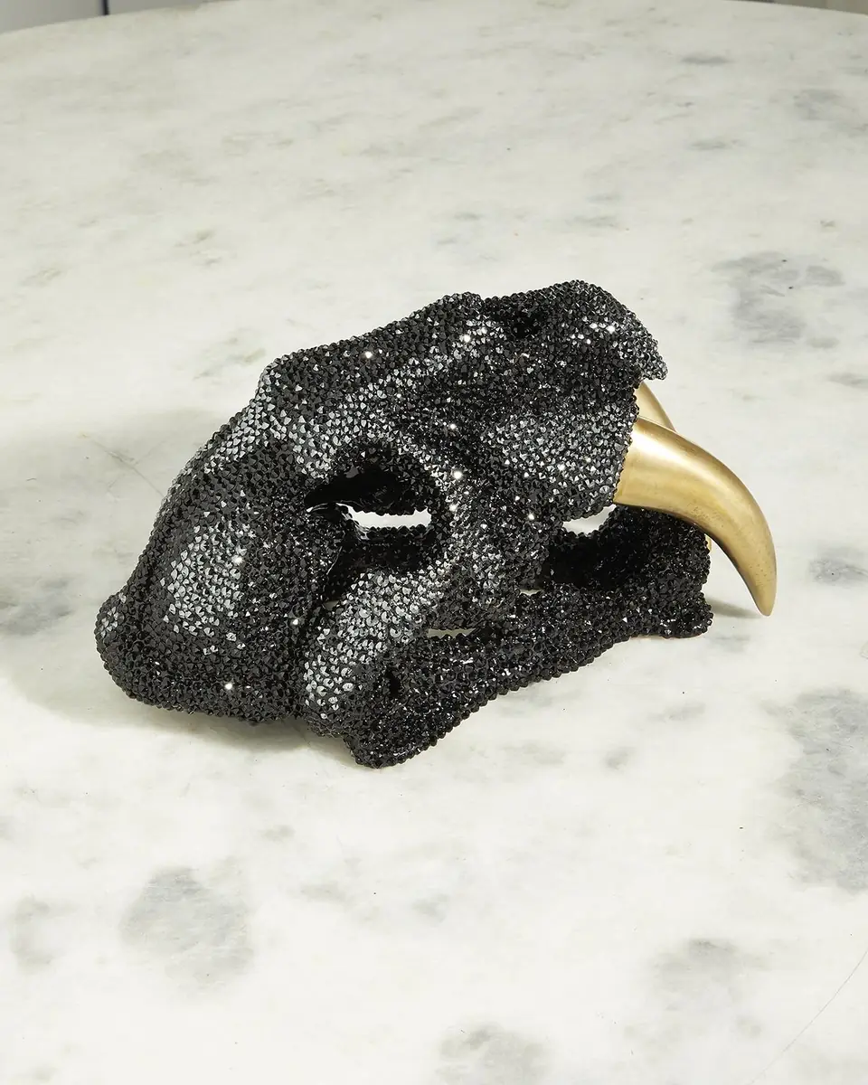 Jay Strongwater Luxe Sabertoothed Tiger Skull | Thumbnail 2
